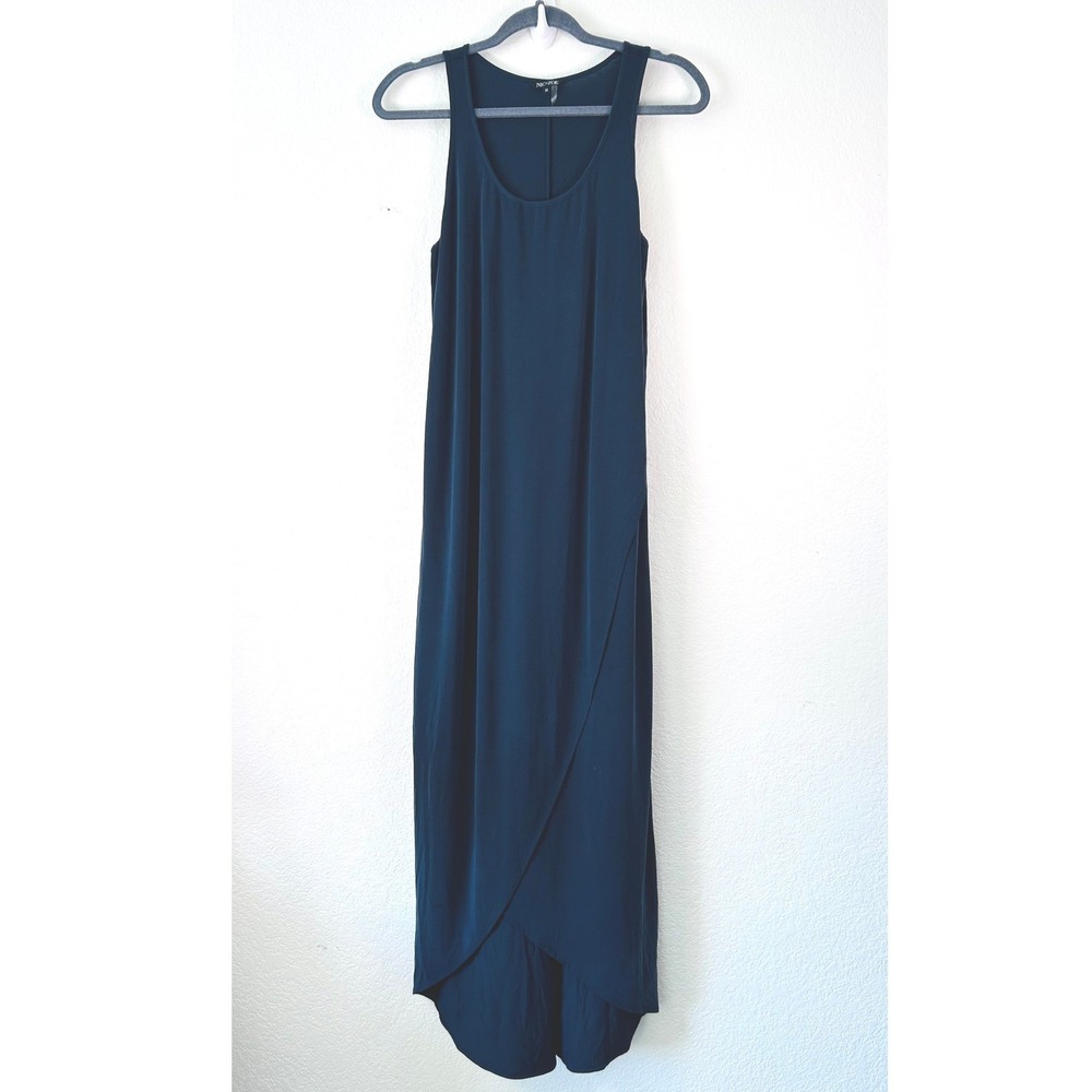 Vampy Whimsgoth Witchy Nic+Zoe Gray Sleeveless Tulip Hem Maxi Goth Dress SZ M